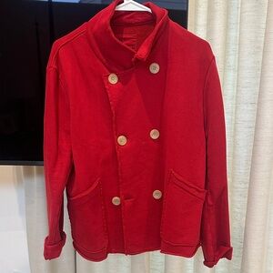 Frank & Eileen Vibrant Red Double-Breasted Blazer